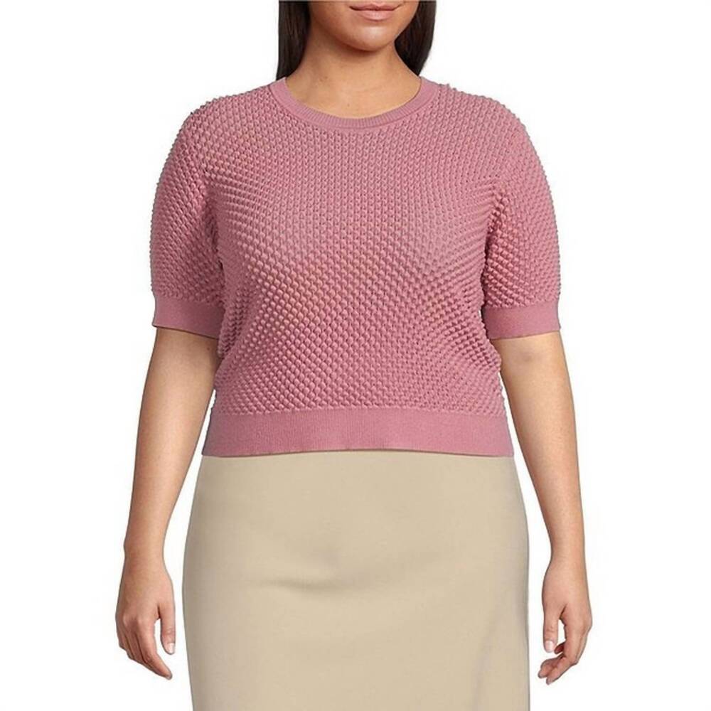 NEW LUCY PARIS women's elise knit top in pink